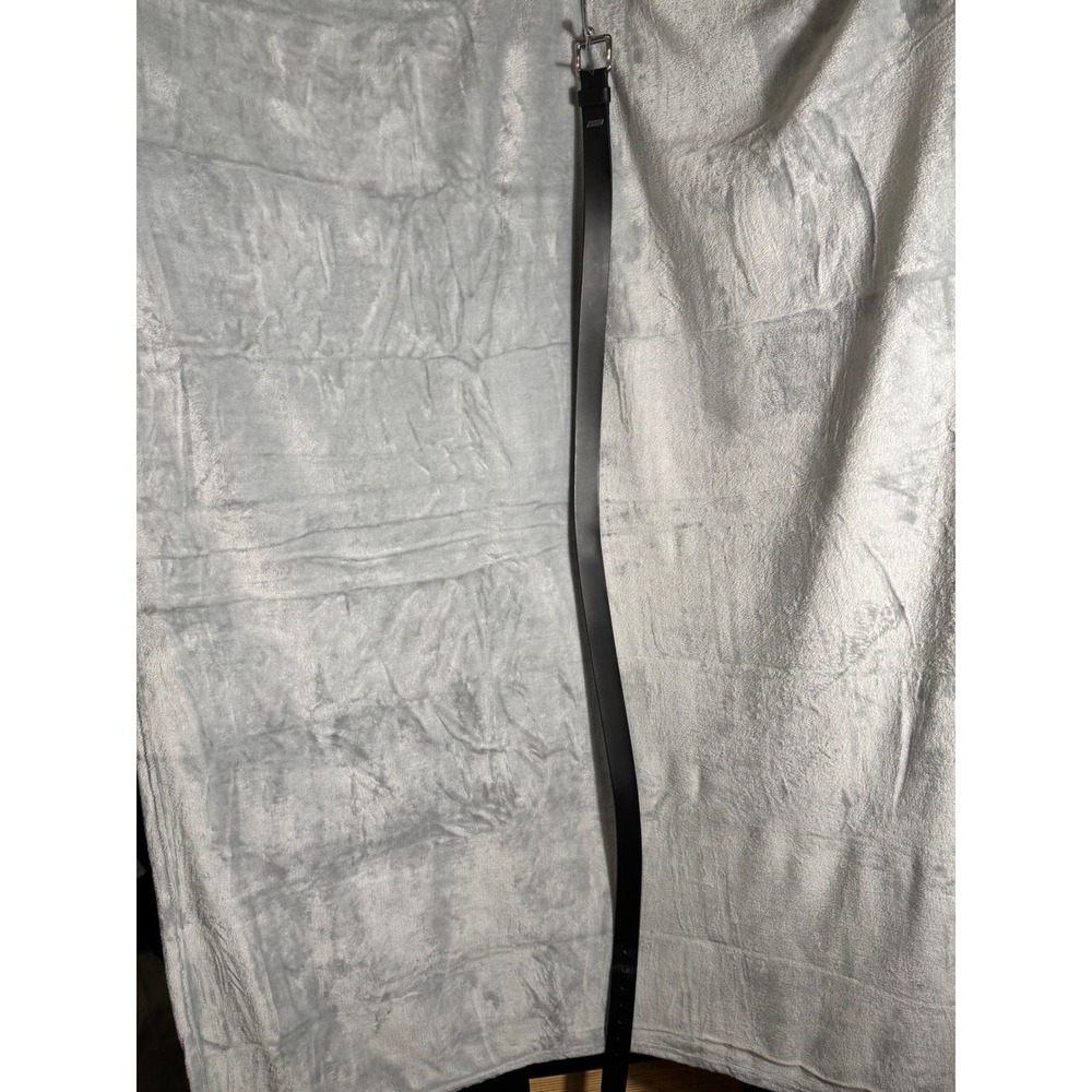 Genuine Dickies Mens Black Leather Belt Silver Buckle 46-48